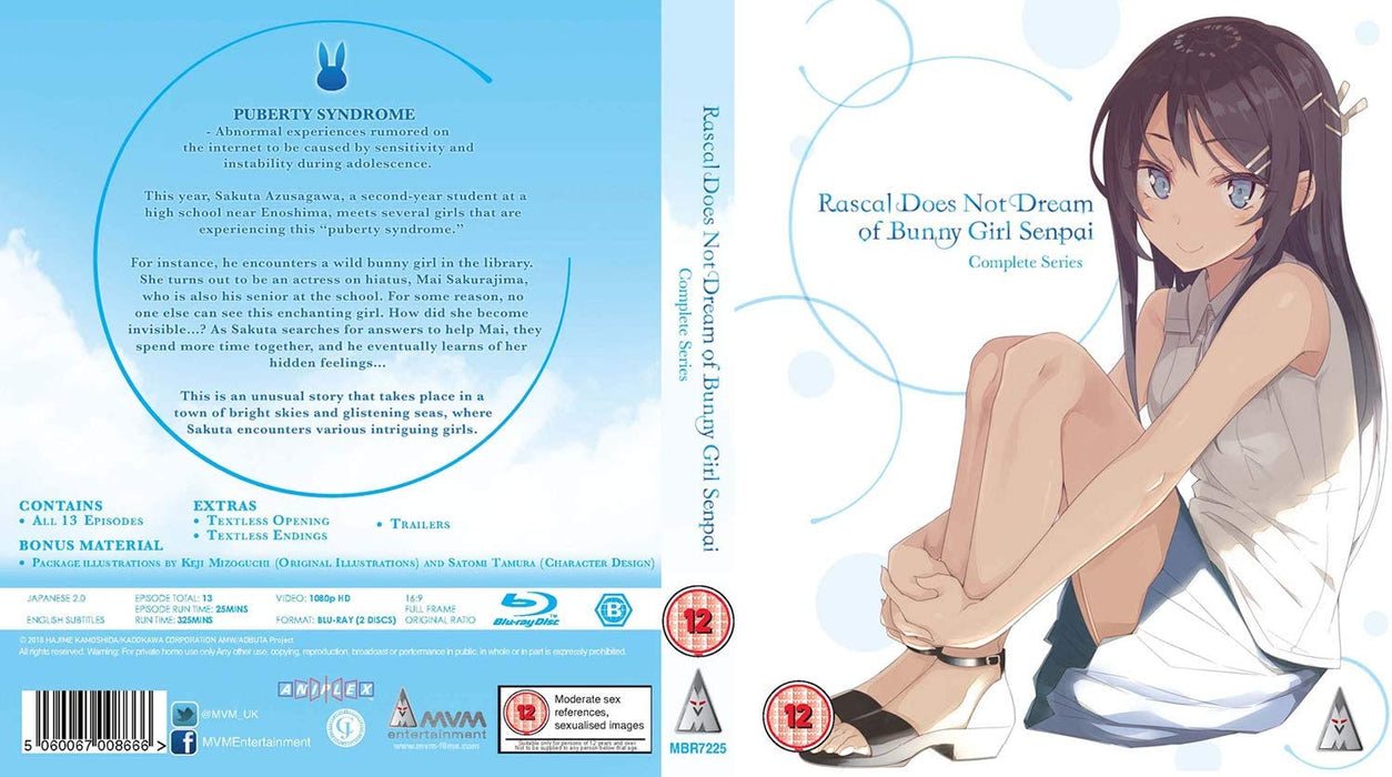 Rascal Does Not Dream Of Bunny Girl Senpai Blu Ray Standard Edition