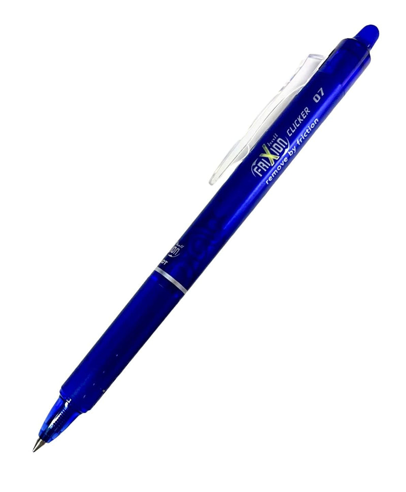 Pilot Frixion Clicker Retractable Erasable Rollerball 0.7 mm Tip - Blue, Single Pen Blue 1 Count (Pack of 1)