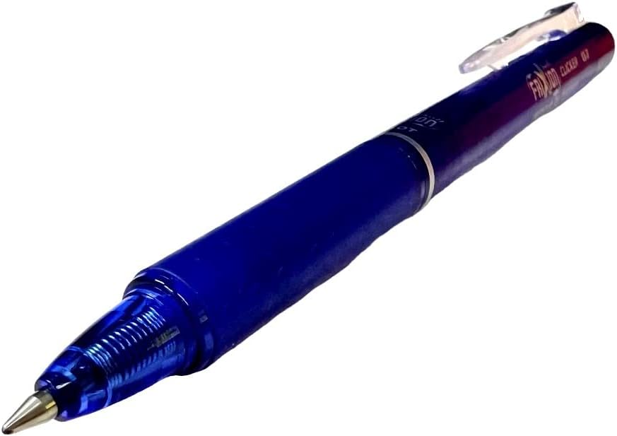 Pilot Frixion Clicker Retractable Erasable Rollerball 0.7 mm Tip - Blue, Single Pen Blue 1 Count (Pack of 1)