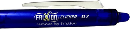 Pilot Frixion Clicker Retractable Erasable Rollerball 0.7 mm Tip - Blue, Single Pen Blue 1 Count (Pack of 1)