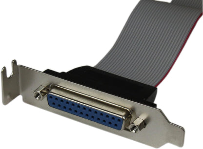StarTech.com PLATE25F16LP Low Profile 16in Parallel Port Header Cable Adapter with Bracket, DB25 to IDC26 Parallel Port Bracket DB-25 (F) to IDC 26 (F