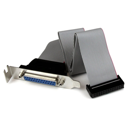 StarTech.com PLATE25F16LP Low Profile 16in Parallel Port Header Cable Adapter with Bracket, DB25 to IDC26 Parallel Port Bracket DB-25 (F) to IDC 26 (F