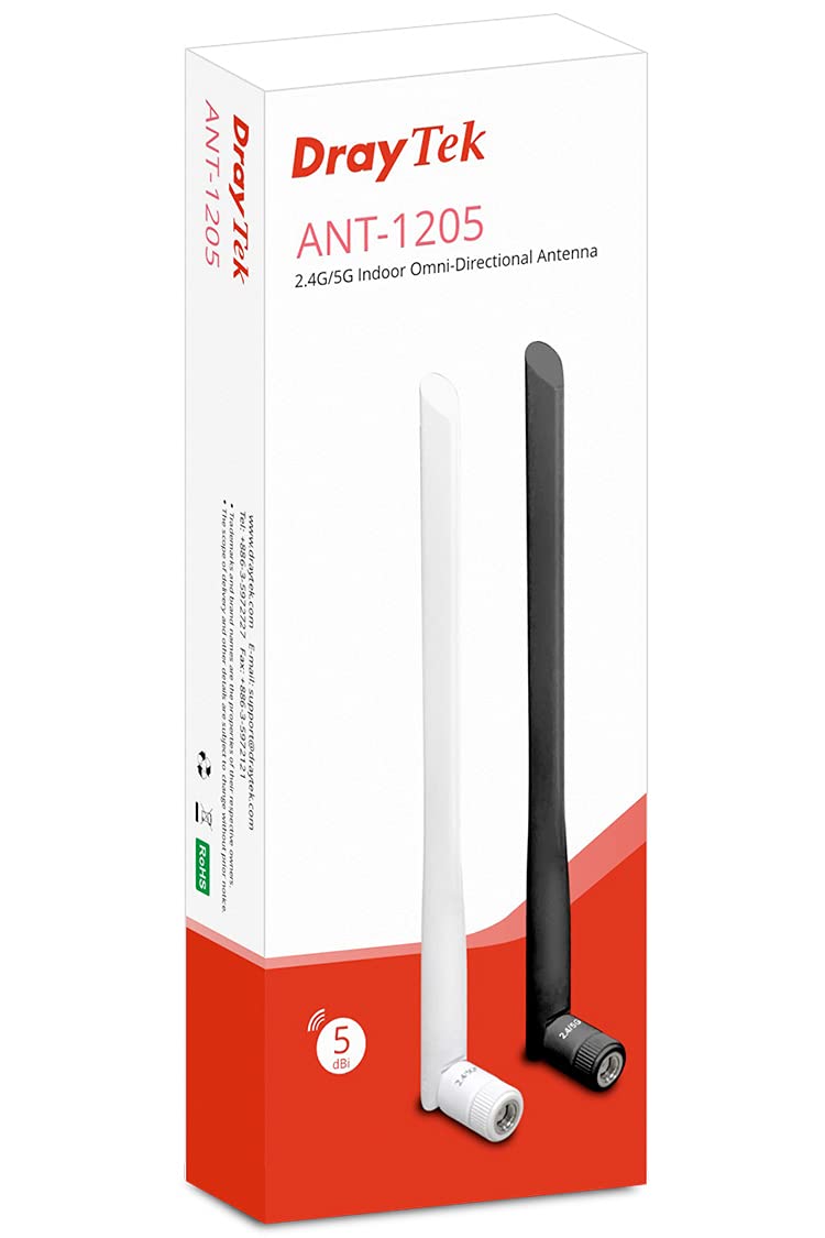Draytek ANT-1205W - 5dBi High-Gain Dual-Band Aerials - White