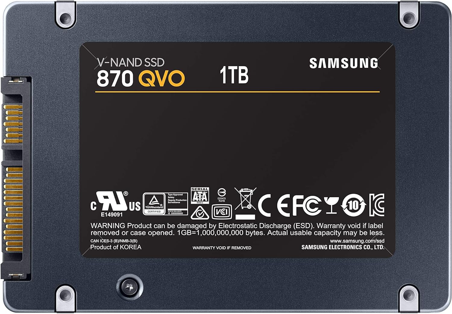 Samsung 870 QVO SSD 1TB SATA 2.5 Inch Internal Solid State Drive MZ-77Q1T0BW
