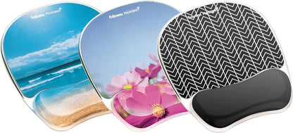 Fellowes Photo Gel Mouse Pad and Wrist Rest with Microban Protection, Sandy Beach (9179301), Blue, 9.25" x 7.88"