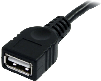 StarTech.com 3 ft Black USB 2.0 Extension Cable A to A - M/F - 3 ft USB A to A Extension Cable - 3ft USB 2.0 Extension cord (USBEXTAA3BK