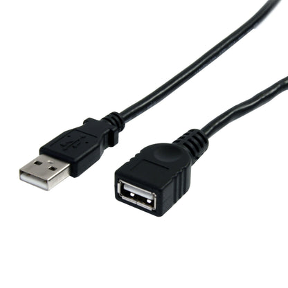 StarTech.com 3 ft Black USB 2.0 Extension Cable A to A - M/F - 3 ft USB A to A Extension Cable - 3ft USB 2.0 Extension cord (USBEXTAA3BK