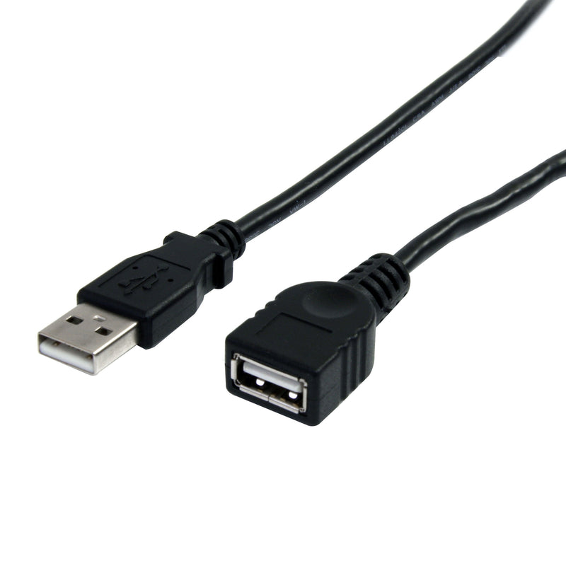 StarTech.com 3 ft Black USB 2.0 Extension Cable A to A - M/F - 3 ft USB A to A Extension Cable - 3ft USB 2.0 Extension cord (USBEXTAA3BK
