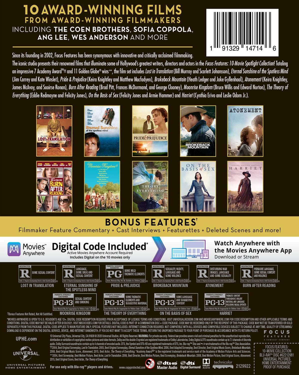 Focus Features 10-Movie Spotlight Collection