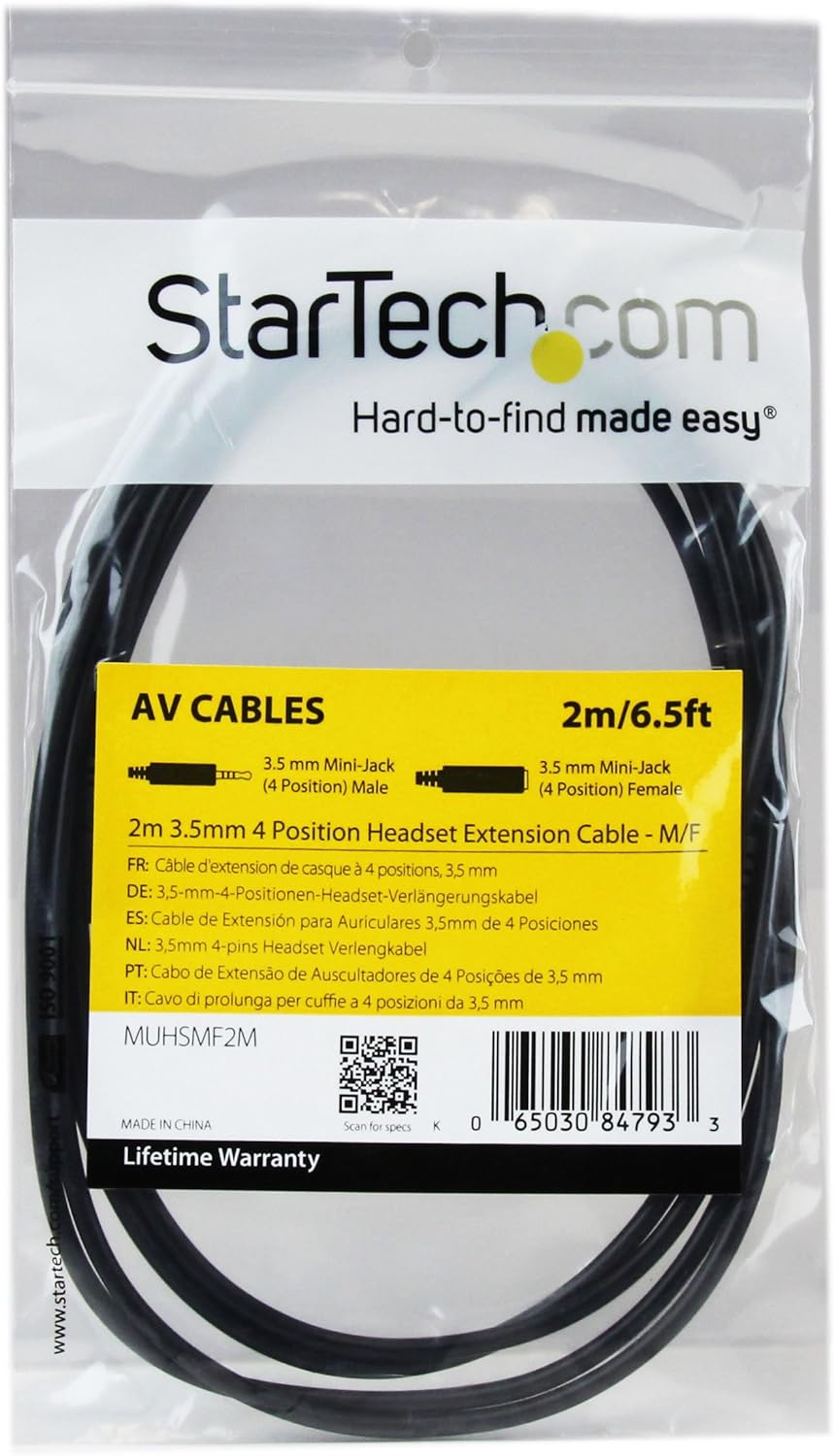 3.5Mm Stereo Extension Audio Cable - M/F - Trrs Extension