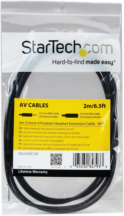 3.5Mm Stereo Extension Audio Cable - M/F - Trrs Extension