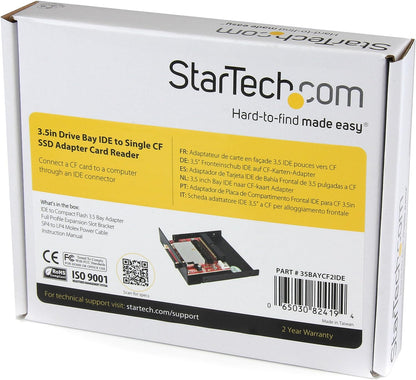 StarTech.com 3.5in Drive Bay IDE to Single CF SSD Adapter Card Reader (35BAYCF2IDE