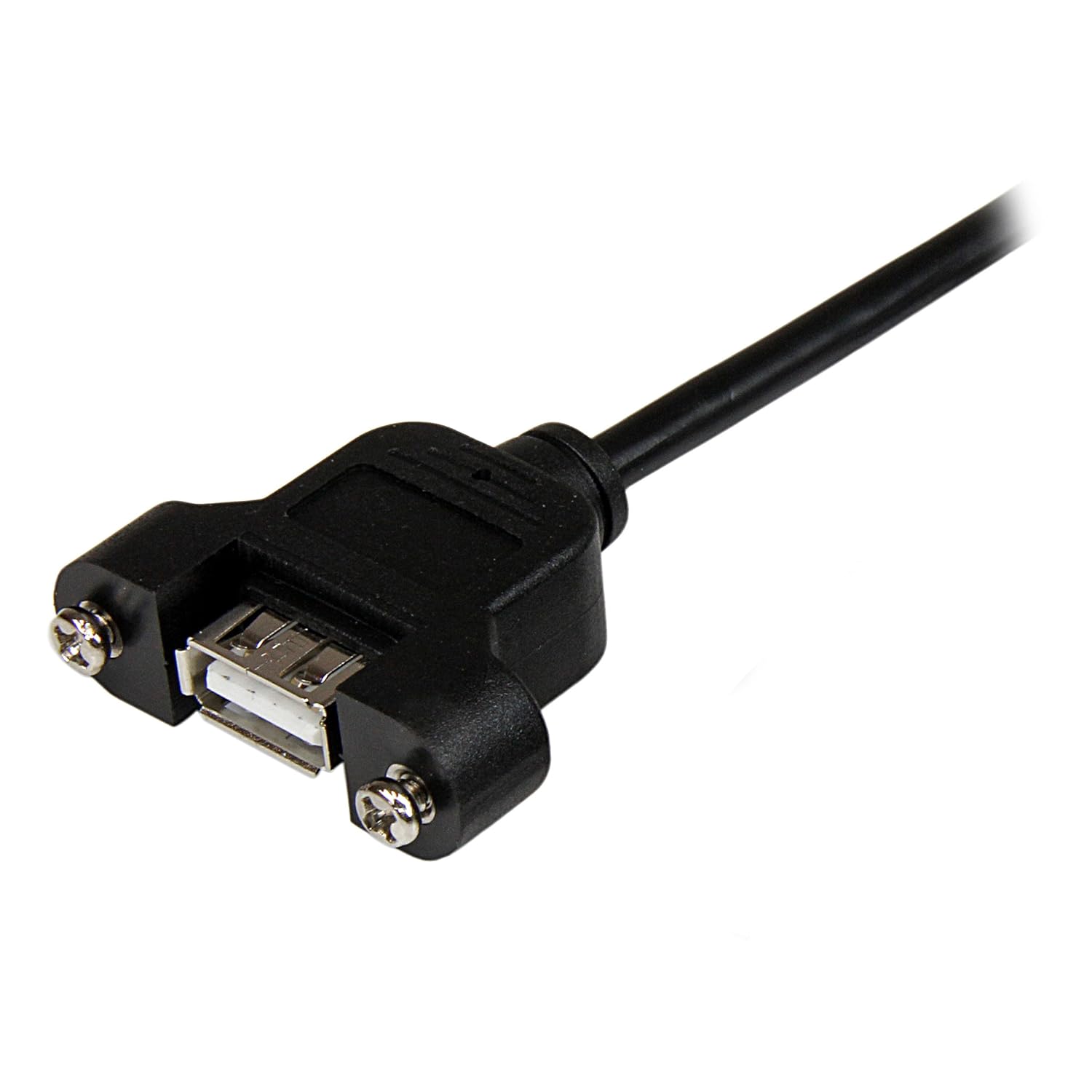 StarTech.com USBPNLAFAM3 3 ft Panel Mount USB Cable A to A F/M, Panel Mount USB Extension USB A-Female to A-Male Adapter Cable 3ft, USB-A (F) Port, Black