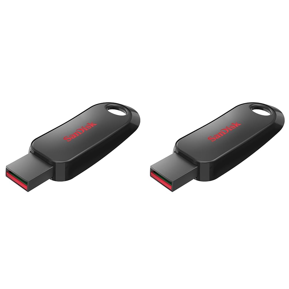 SanDisk 64GB Cruzer Snap USB 2.0 Flash Drive (Pack of 2) 64GB (Pack of 2) Single Black