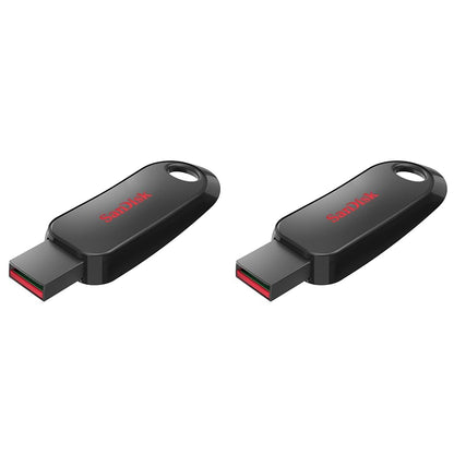 SanDisk 64GB Cruzer Snap USB 2.0 Flash Drive (Pack of 2) 64GB (Pack of 2) Single Black