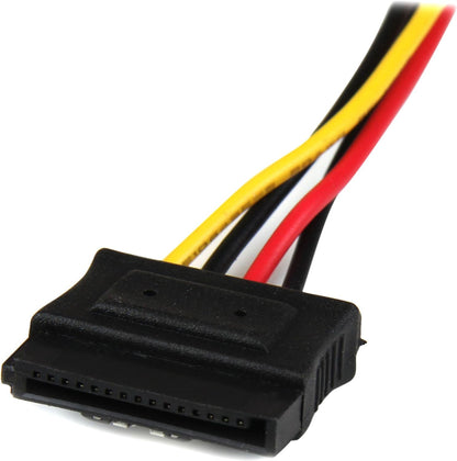 StarTech.com 12in LP4 to 2x Latching SATA Power Y Cable Splitter Adapter - 4 Pin LP4 to Dual SATA Y Splitter (PYO2LP4LSATA