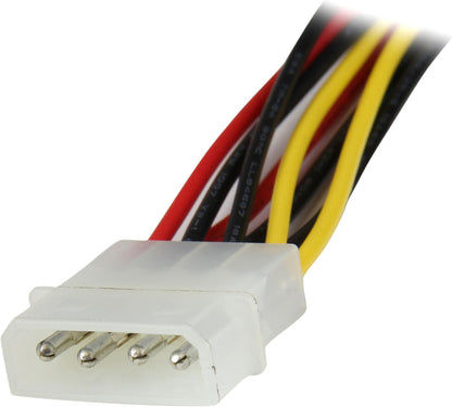 StarTech.com 12in LP4 to 2x Latching SATA Power Y Cable Splitter Adapter - 4 Pin LP4 to Dual SATA Y Splitter (PYO2LP4LSATA