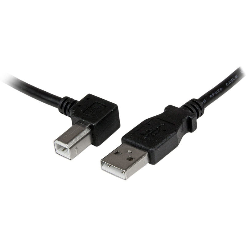 StarTech.com USBAB3ML 3 m USB 2.0 A to Left Angle B Cable Cord, 3 m USB Printer Cable, Left Angle USB B Cable, 1x USB A (M), 1x USB B (M