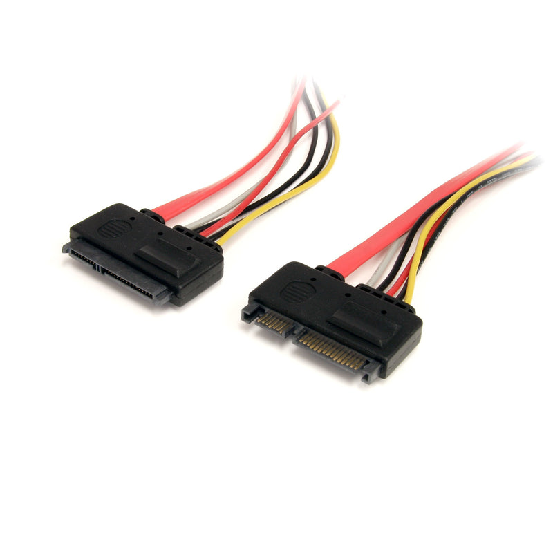 StarTech.com 12in 22 Pin SATA Power and Data Extension Cable - 1ft SATA data power Extension - 12 inch SATA Extension (SATA22PEXT