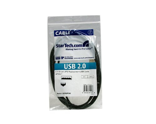 StarTech.com USBUPS06 6 ft Smart UPS Replacement USB Cable AP9827, USB Cable, USB (M) to RJ-45 (10 Pin) (M), 6 ft, Black