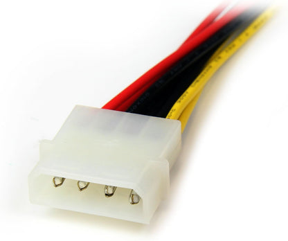 StarTech.com 12in LP4 to 2x SATA Power Y Cable Adapter - Molex to to Dual SATA Power Adapter Splitter (PYO2LP4SATA
