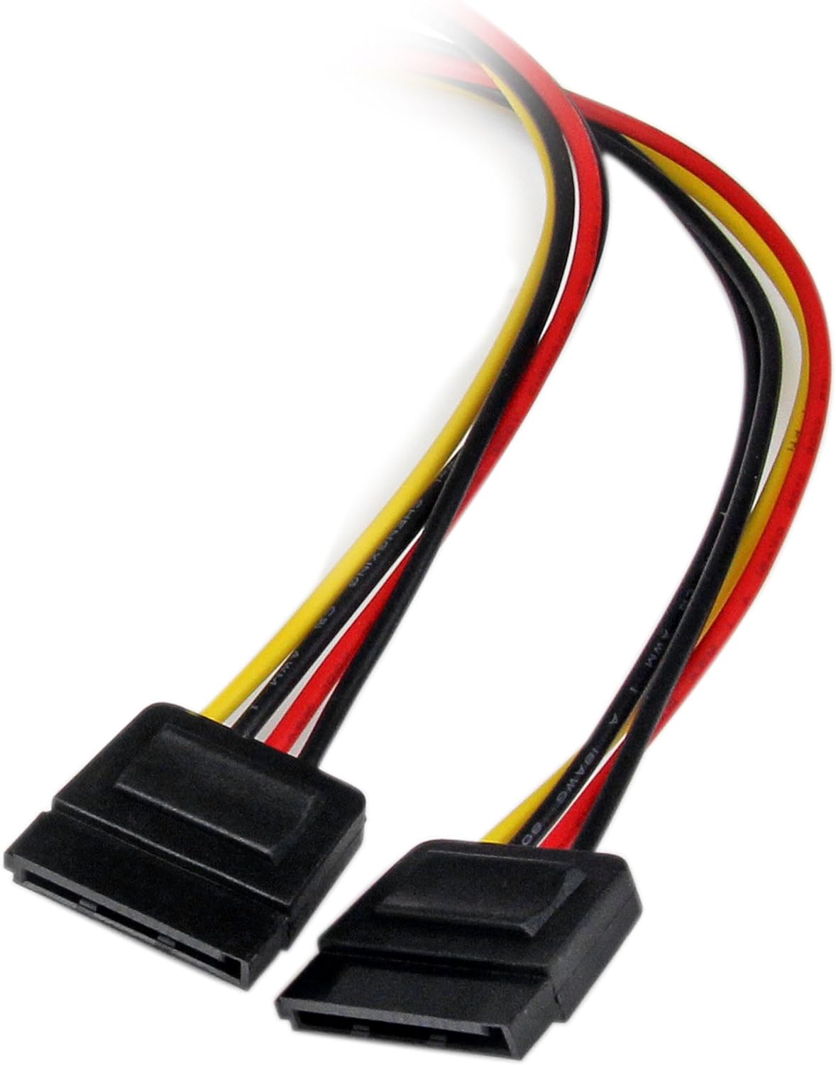 StarTech.com 12in LP4 to 2x SATA Power Y Cable Adapter - Molex to to Dual SATA Power Adapter Splitter (PYO2LP4SATA