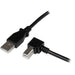 StarTech.com USBAB1MR 1 m USB 2.0 A to Right Angle B Cable Cord, 1 m USB Printer Cable, Right Angle USB B Cable, 1x USB A (M), 1x USB B (M), Black