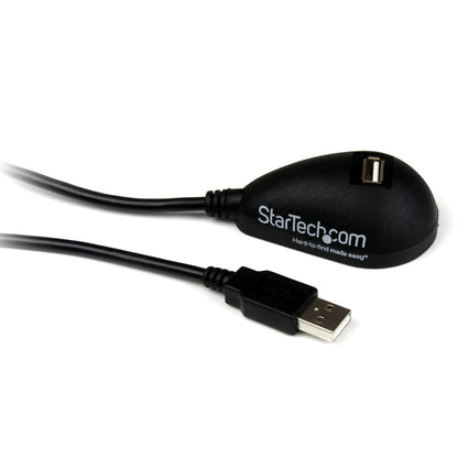 StarTech.com 5ft USB 2.0 Extension Cable - Male to Female - 5 ft USB A to A Extension cord for Laptop, Desktop, Tablet, Webcam & More (USBEXTAA5DSK