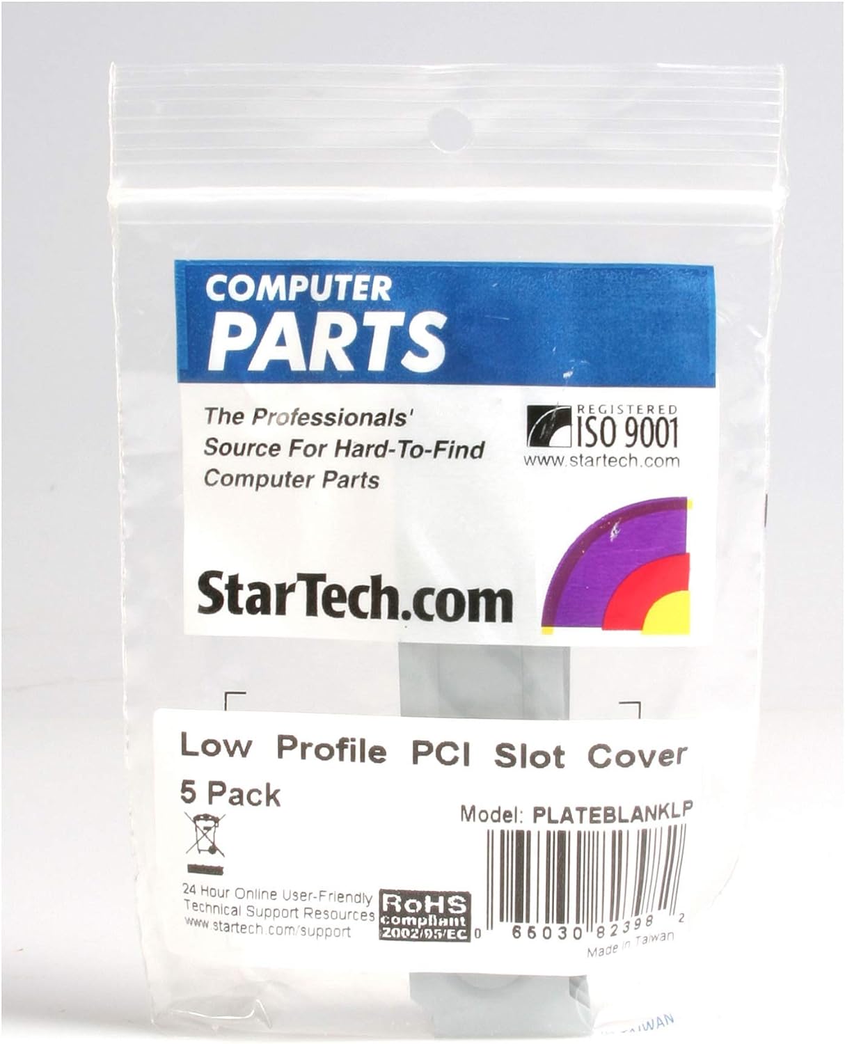 StarTech.com Couvercle de fente PC à faible profil en acier - Paquet de 5 (PLATEBLANKLP