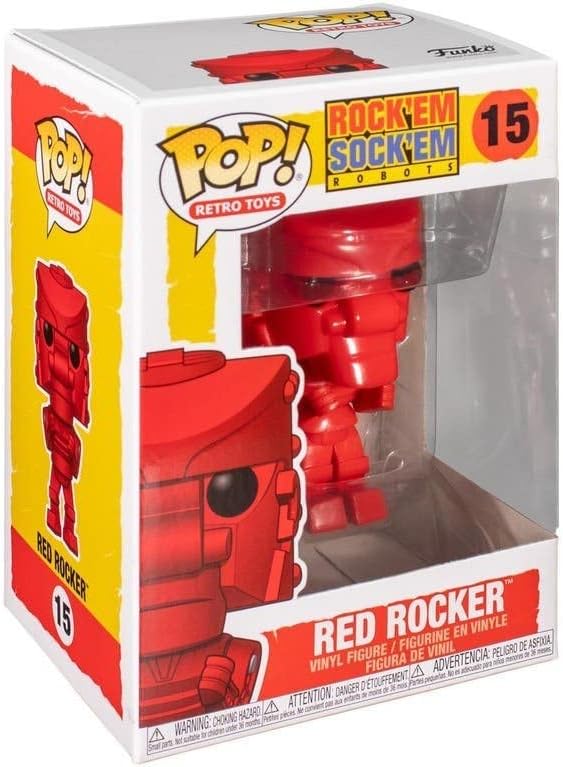Funko POP! Vinyl: Mattel-Rock 'Em Sock 'Em RobotEmSockEm Robot - (Red) Rock 'Em Sock 'Em Robot Sock ‘Em - Red - Rock Em Sock Em Robots - Collectable Vinyl Figure - Gift Idea - Official Merchandise