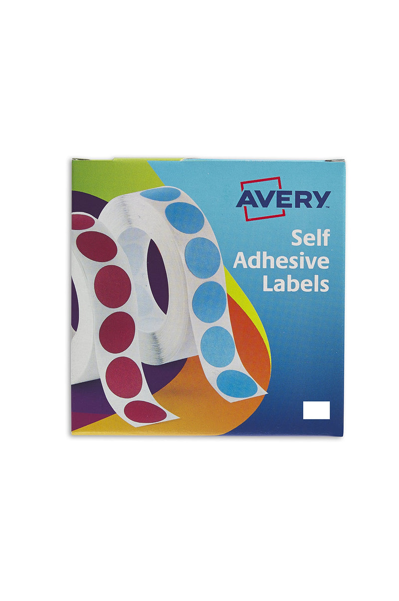 Avery 24-415 auto adhesivo de distribuidor de etiquetas (etiquetas 12x18mm, 2000 Etiquetas) - Blanco