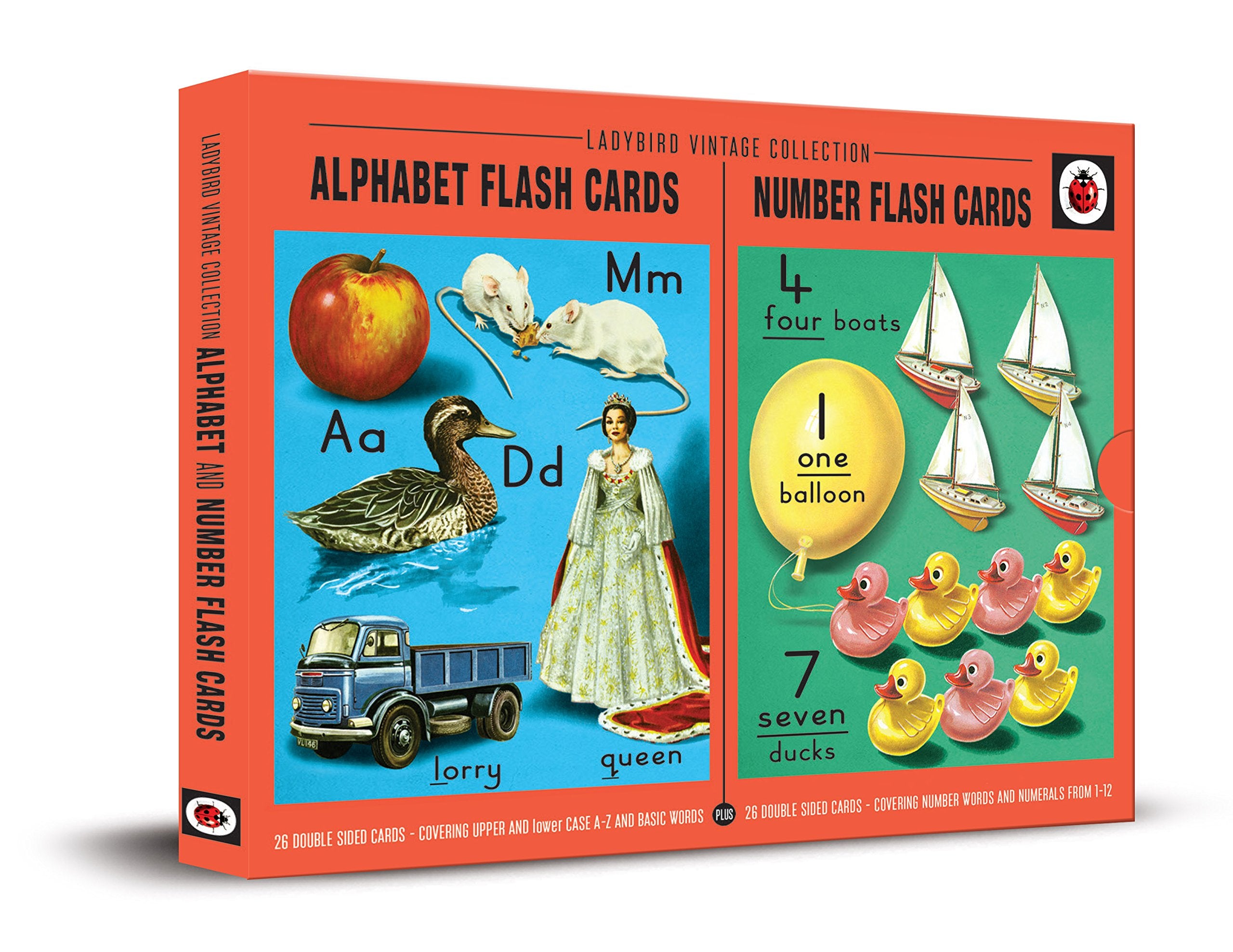 Alphabet Number Childrens Flashcards Ladybird Vintage Collection