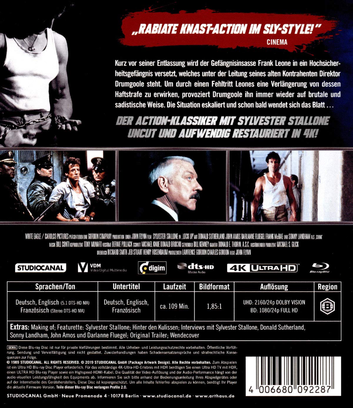 Lock up - Überleben ist alles (4K Ultra HD + Blu-ray 2D)