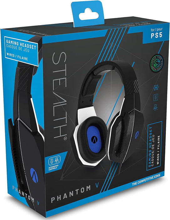 STEALTH Phantom V Premium Stereo Gaming Headset - Black and Blue