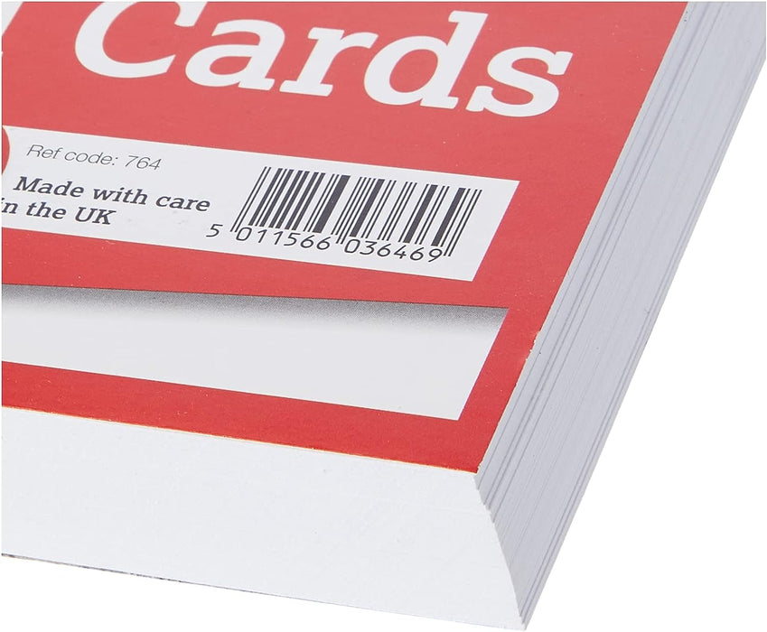 Silvine Record Cards 152x102 mm Plain Pack of 100 - Color: White