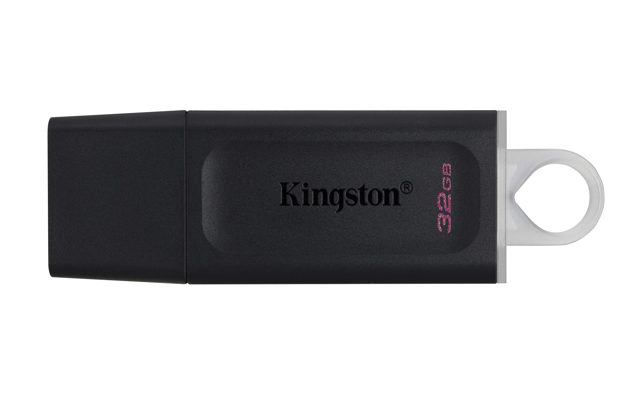 Kingston DataTraveler Exodia DTX/32GB Flash Drive USB 3.2 Gen 1 - with Protective Cap and Keyring in Multiple Colours, black 32 GB