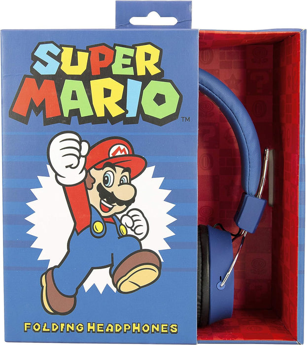 OTL Technologies SM0655 Folding Wired Headphones - Super Mario and Lugi for Ages 8+