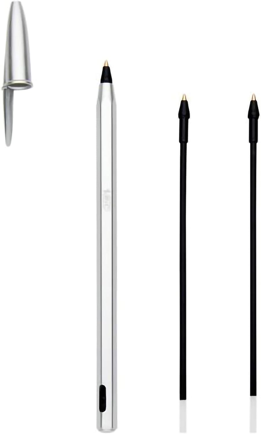 Bic Cristal ReNew Re-Fillable Pen and 2 Refills, Black Single Pack,501036