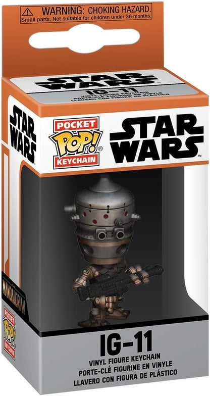 Funko Pop! Keychain: Star Wars: the Mandalorian - Coconut - IG-11 Novelty Keyring - Collectable Mini Figure - Stocking Filler - Gift Idea - Official Merchandise - TV Fans - Backpack Decor