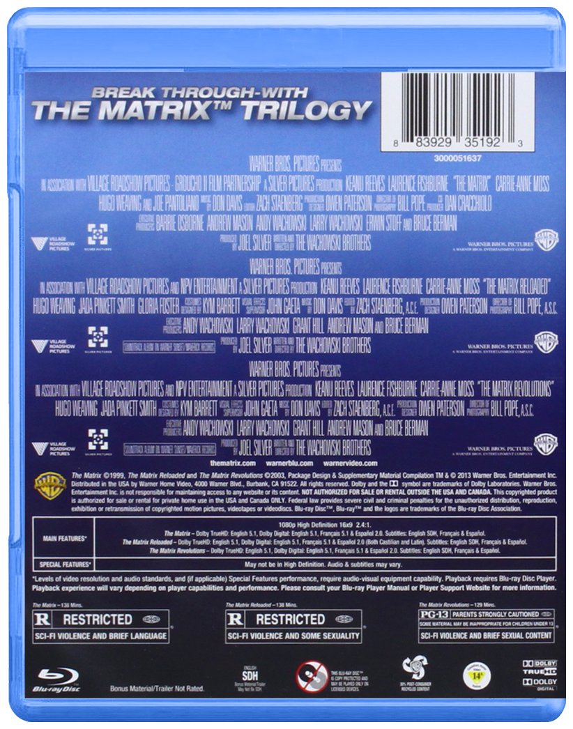 The Matrix Triple Feature (The Matrix / The Matrix Reloaded / The Matrix Revolutions)