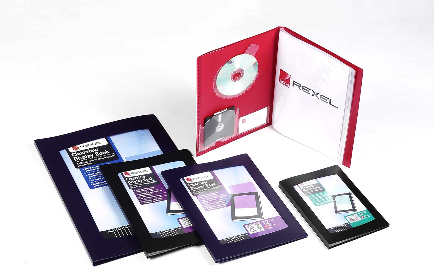Rexel A5 Clearview Display Book - Black