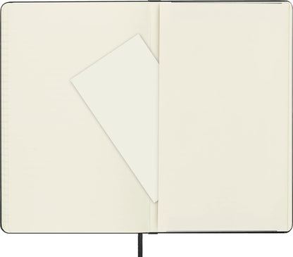 Moleskine, Classic Notebook, Blank and Lined Pages, Hard Cover and Elastic Closure, Large Size 13x21 cm, Sapphire Blue Colour, 192 Pages Black Hard Cover Large
