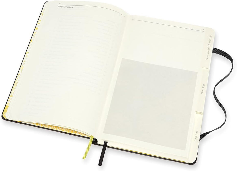 Moleskine National Geographic Travel Journal, Notebook for Organising Trips, Travel and Flight Diary - National Geographic Annual Subscription Included, Black Colour, 400 Pages