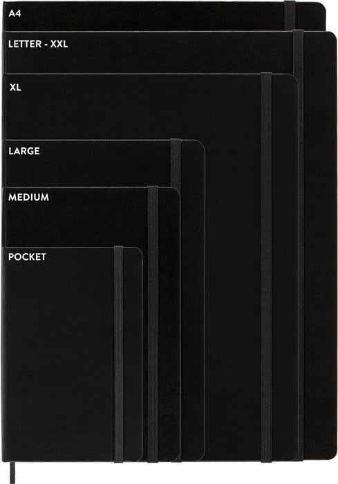 Moleskine, Classic Notebook, Blank and Lined Pages, Hard Cover and Elastic Closure, Large Size 13x21 cm, Sapphire Blue Colour, 192 Pages Sapphire Blue Hard Cover