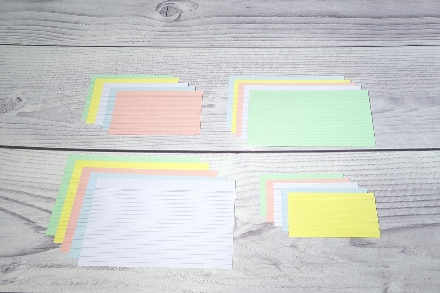 Exacompta - Ref 13853X - Bristol Lined Record Cards (Pack of 100) - 125 x 200mm in Size, 205gsm Card, Compatible with Printers - Suitable for Exam Revision & Notes - Assorted Colours 125 x 200 mm Lined Assorted Colours