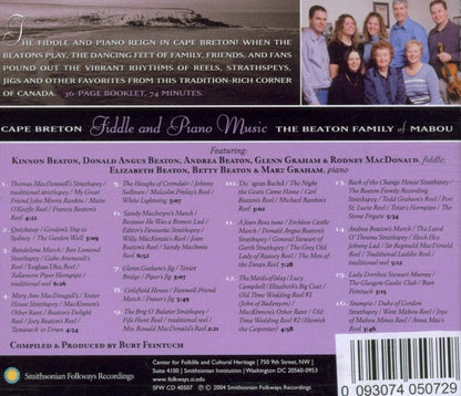 Cape Breton Fiddle and Piano Music