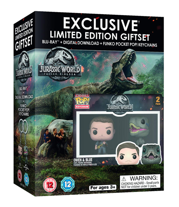 Jurassic World: Fallen Kingdom Limited Edition Gift Set - 2 Funko Pocket POP! Exclusive Keychains