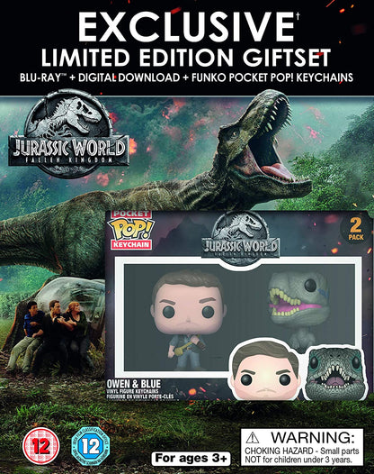 Jurassic World: Fallen Kingdom Limited Edition Gift Set - 2 Funko Pocket POP! Exclusive Keychains