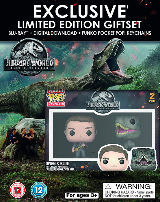 Jurassic World: Fallen Kingdom Limited Edition Gift Set - 2 Funko Pocket POP! Exclusive Keychains