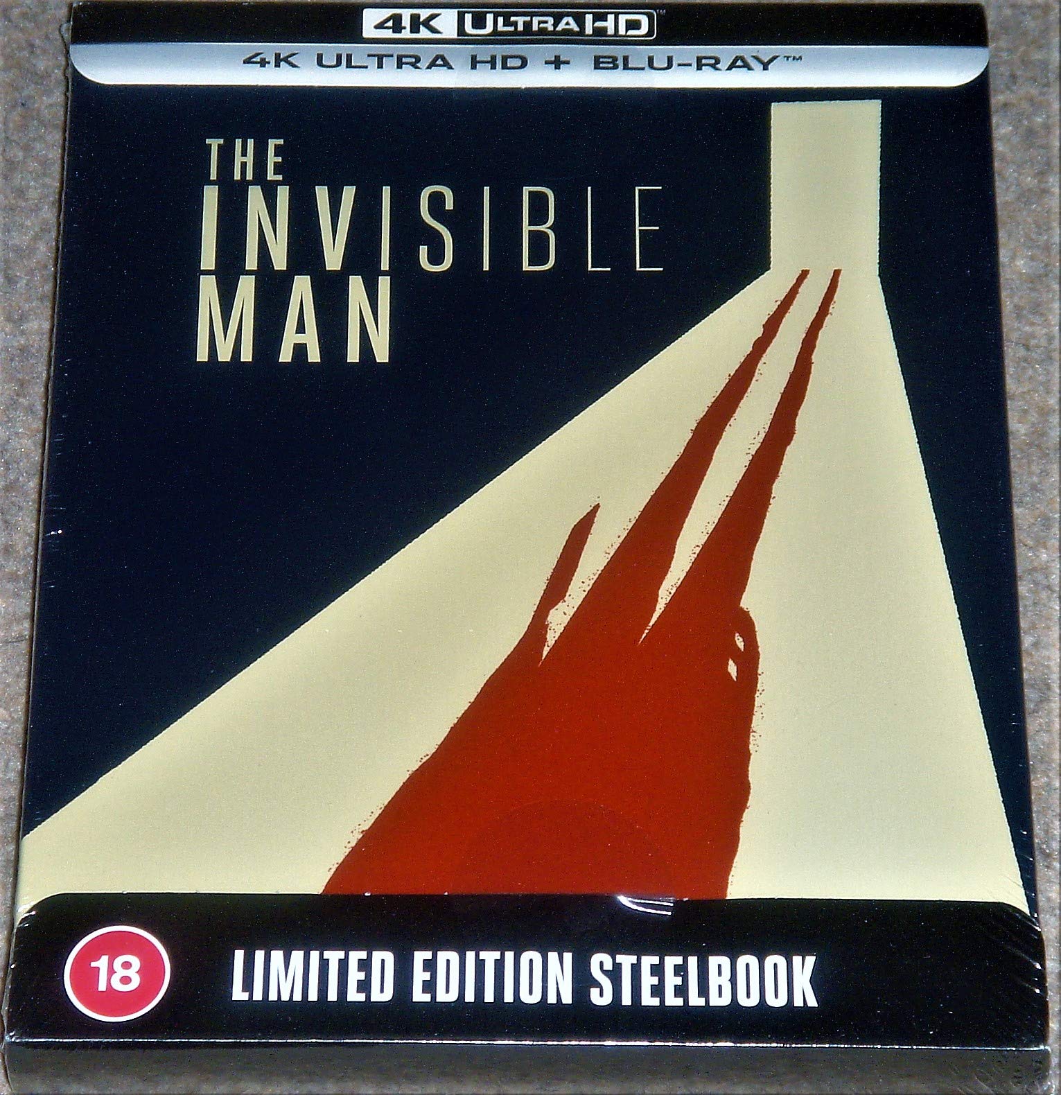 THE INVISIBLE MAN 4K ULTRA HD+BLU RAY COLLECTORS STEELBOOK / 4K HDR10+ & DOLBY VISION